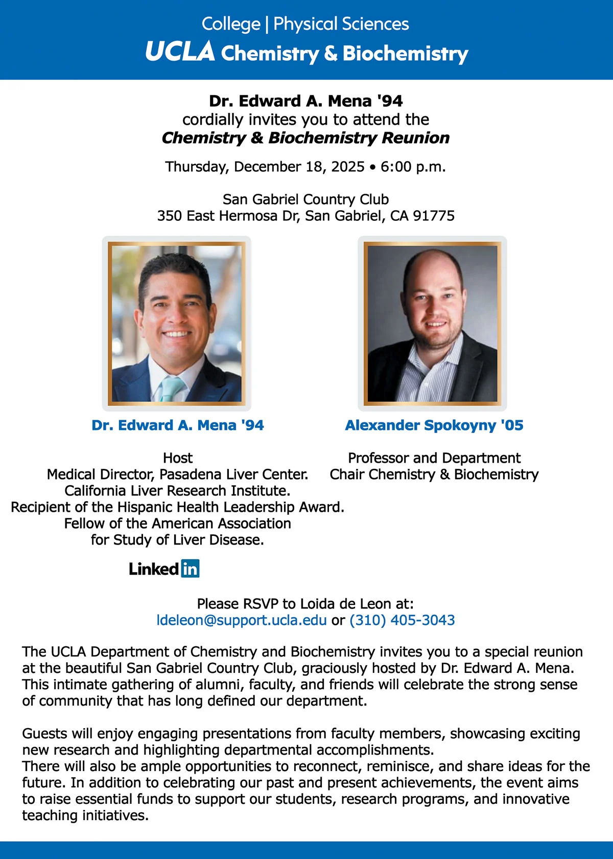 UCLA Chemistry & Biochemistry Reunion